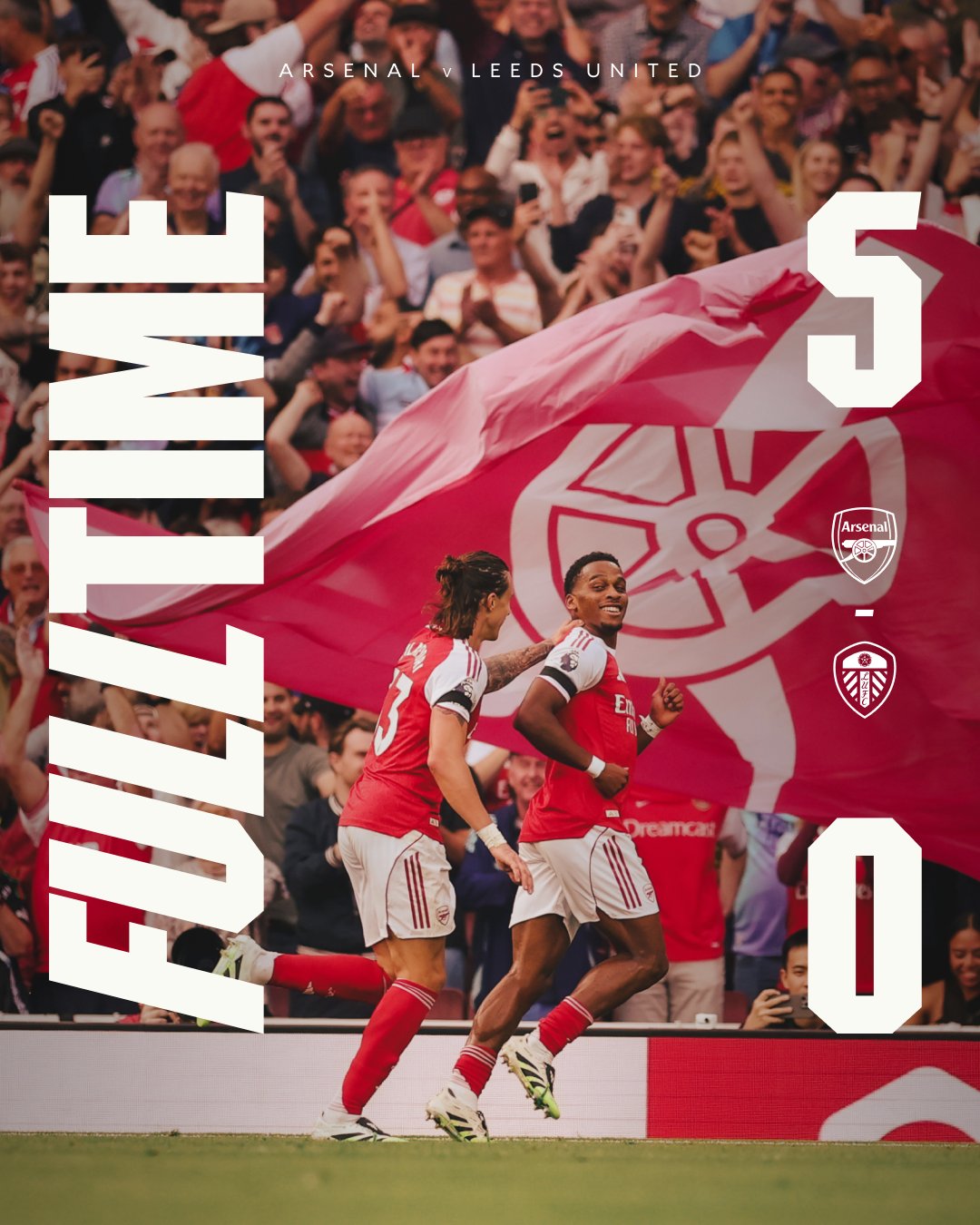 Gyokeres hits brace as Arsenal Crush Leeds United 5-0 to Maintain Perfect Start