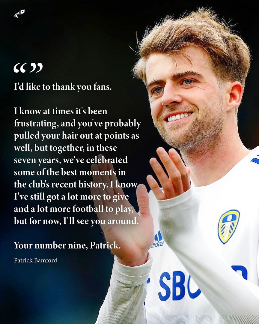 Patrick Bamford and Leeds United have mutually parted ways after seven years