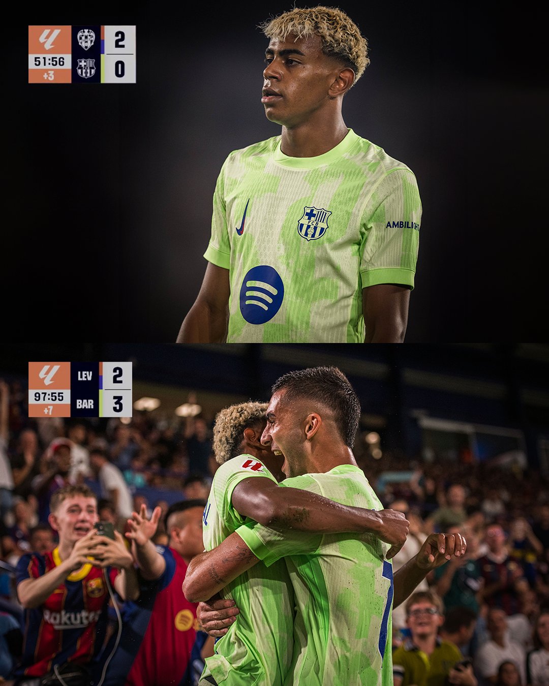 Barcelona overturn 2 goal deficit to snatch victory over Levante