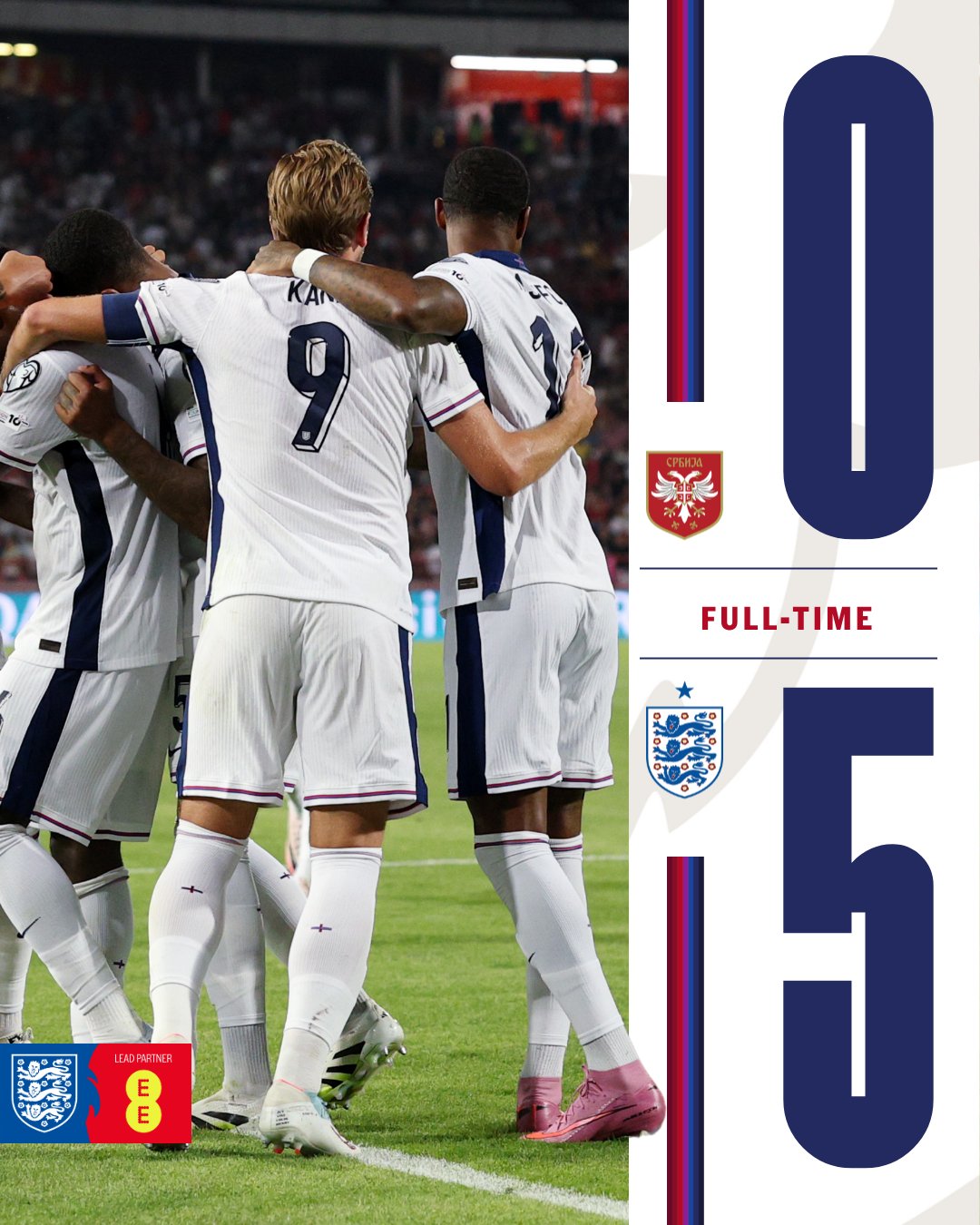 England blast 5 past Serbia in to maintain perfect start in World Cup Qualifiers