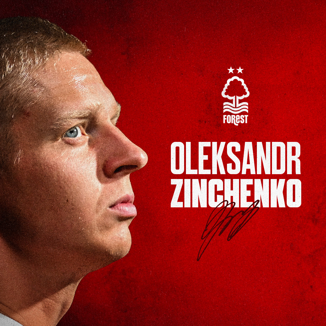 Nottingham Forest secure late loan deal with Arsenal for Oleksandr Zinchenko