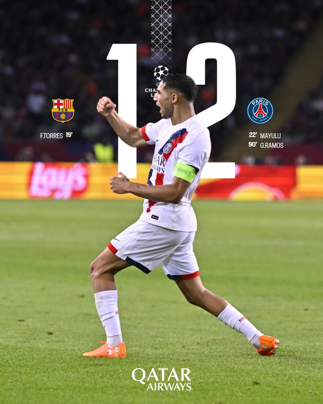 Barçelona suffer second half defeat to PSG in UCL